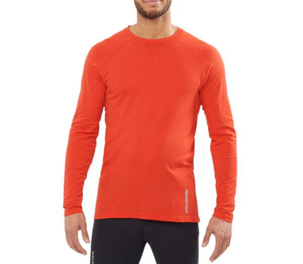 Maglia salomon sense aero ls tee uomo arancione