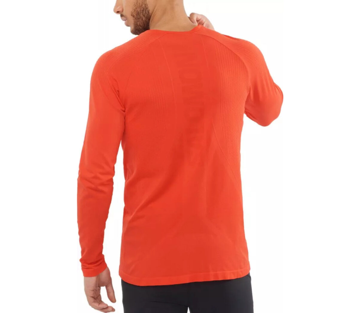 Dietro Maglia salomon sense aero ls tee uomo arancione