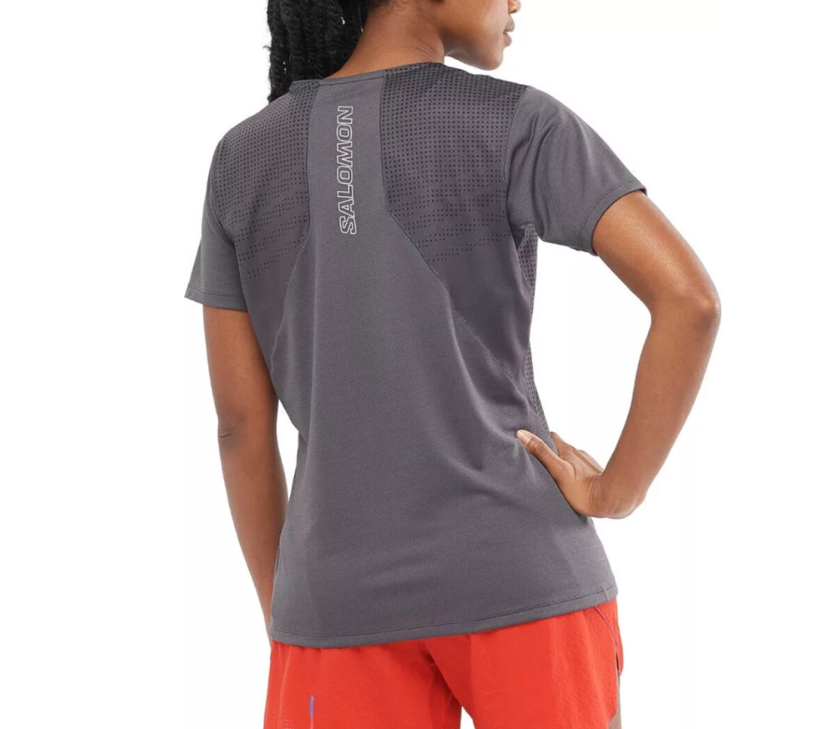 Dietro Maglia salomon sense aero ss tee donna grigia