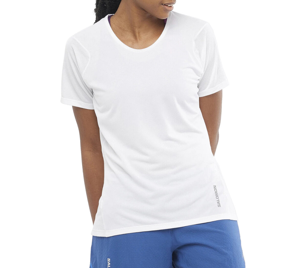 T-shirt salomon sense aero SS tee donna bianca