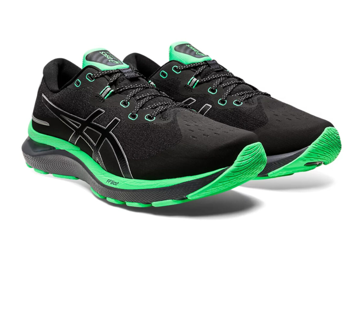 Coppia Scarpa asics gel cumulus 24 lite show uomo verde nero