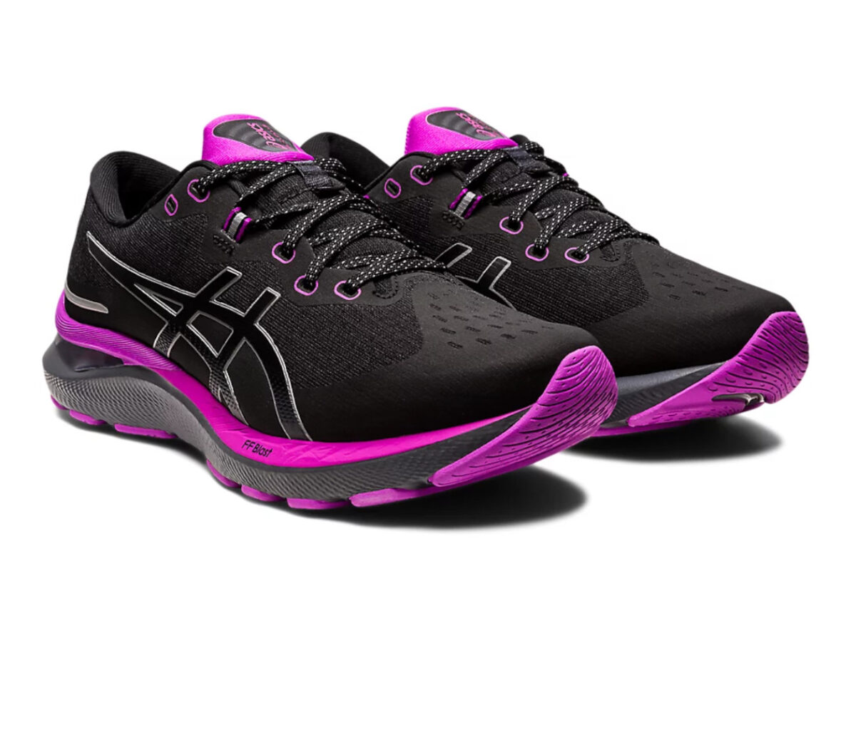 Coppia Scarpa asics gel cumulus 24 lite show donna nera viola