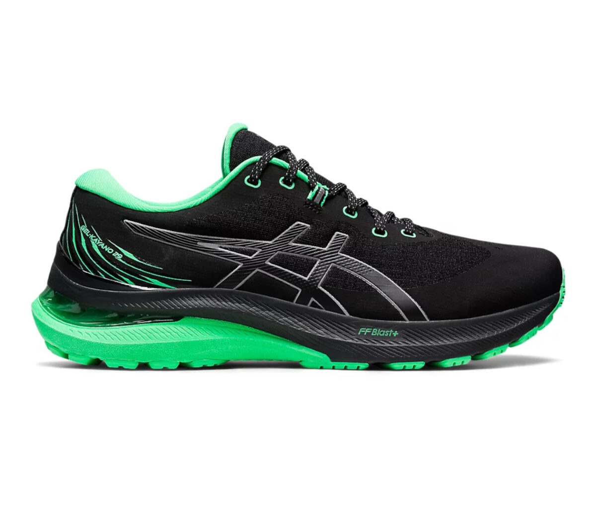 Scarpa asics gel kayano 29 lite show uomo nera verde