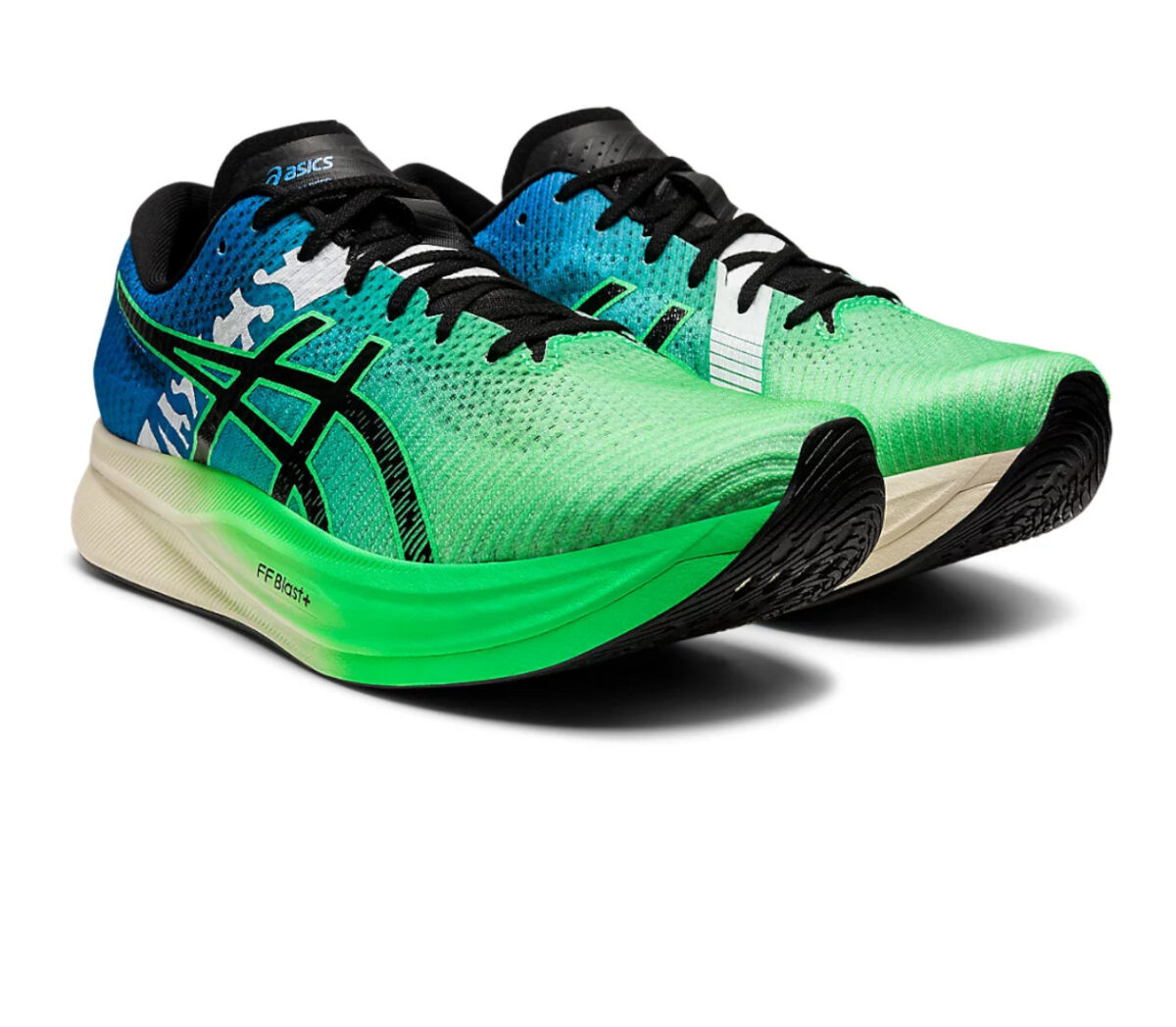 Coppia Scarpa asics magic speed 2 ekiden uomo verde blu