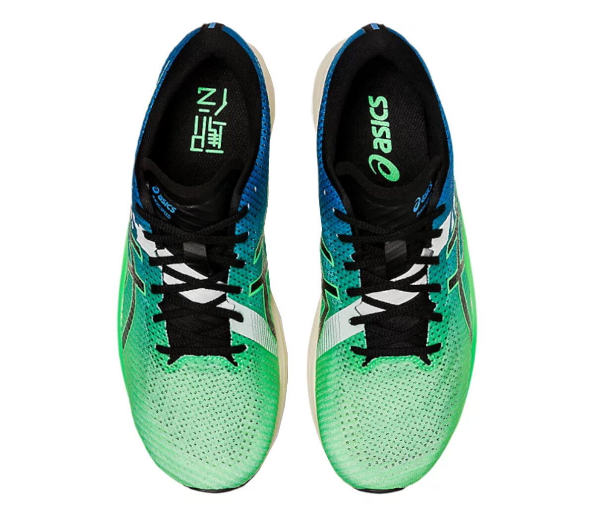 Tomaia Scarpa asics magic speed 2 ekiden uomo verde blu