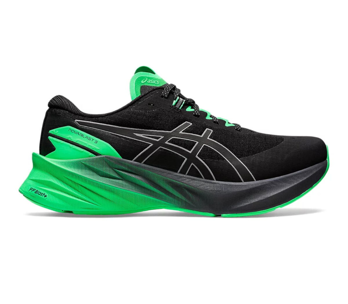 Scarpa asics novablast 3 lite show uomo verde nera