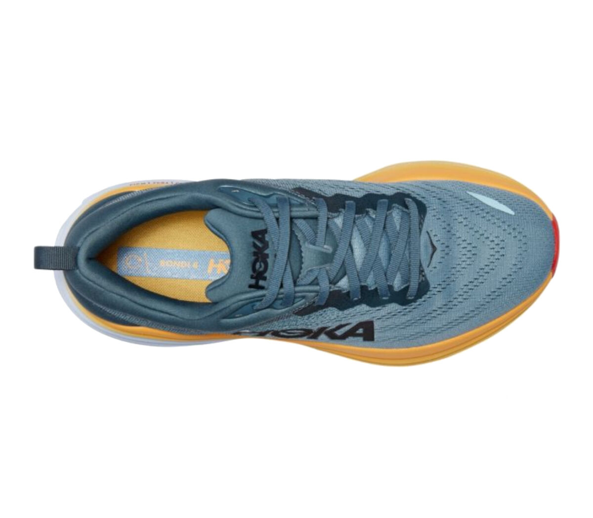 Tomaia Scarpa hoka one one bondi 8 wide uomo celeste