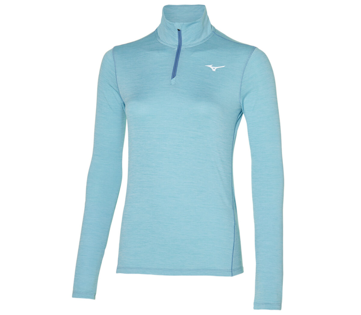 Maglia Mizuno Impulse core LS HZ tee celeste donna