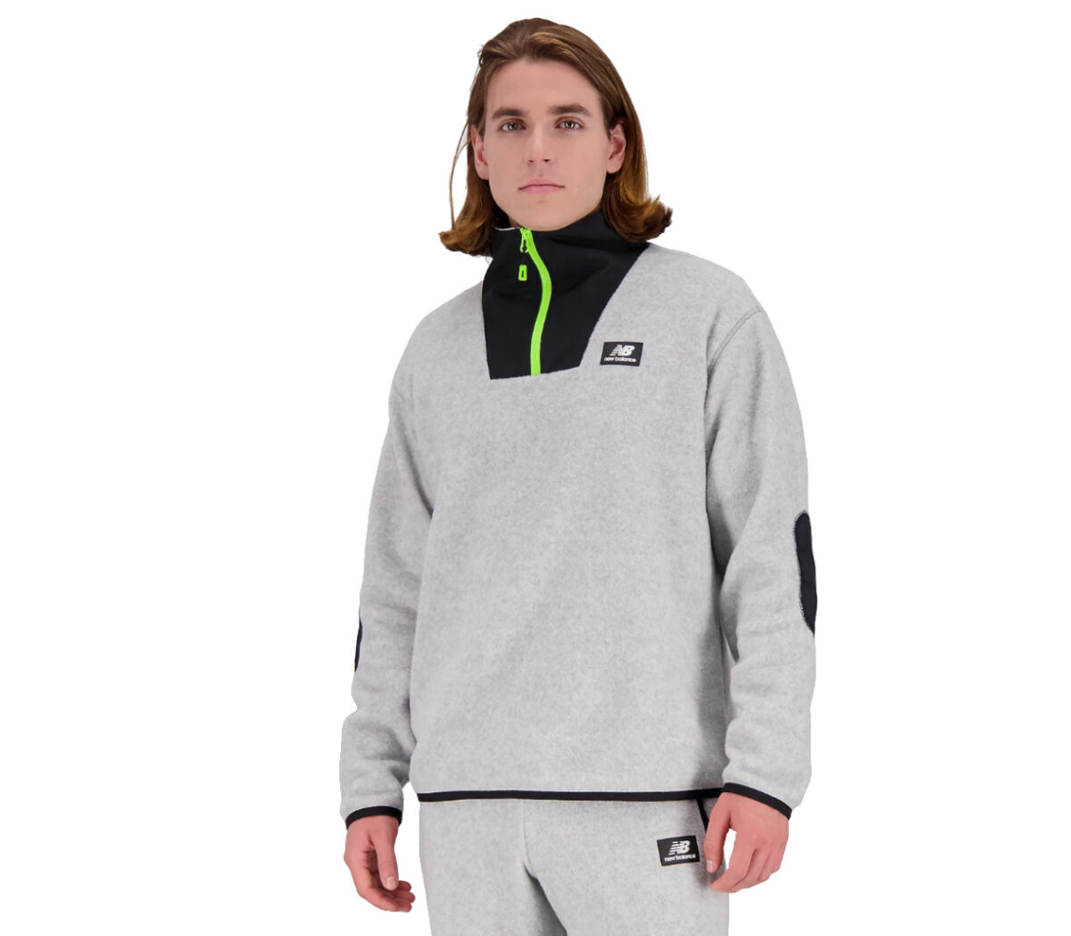 Felpa New Balance All Terrain Spin ¼ Zip Sweatshirt uomo grigia