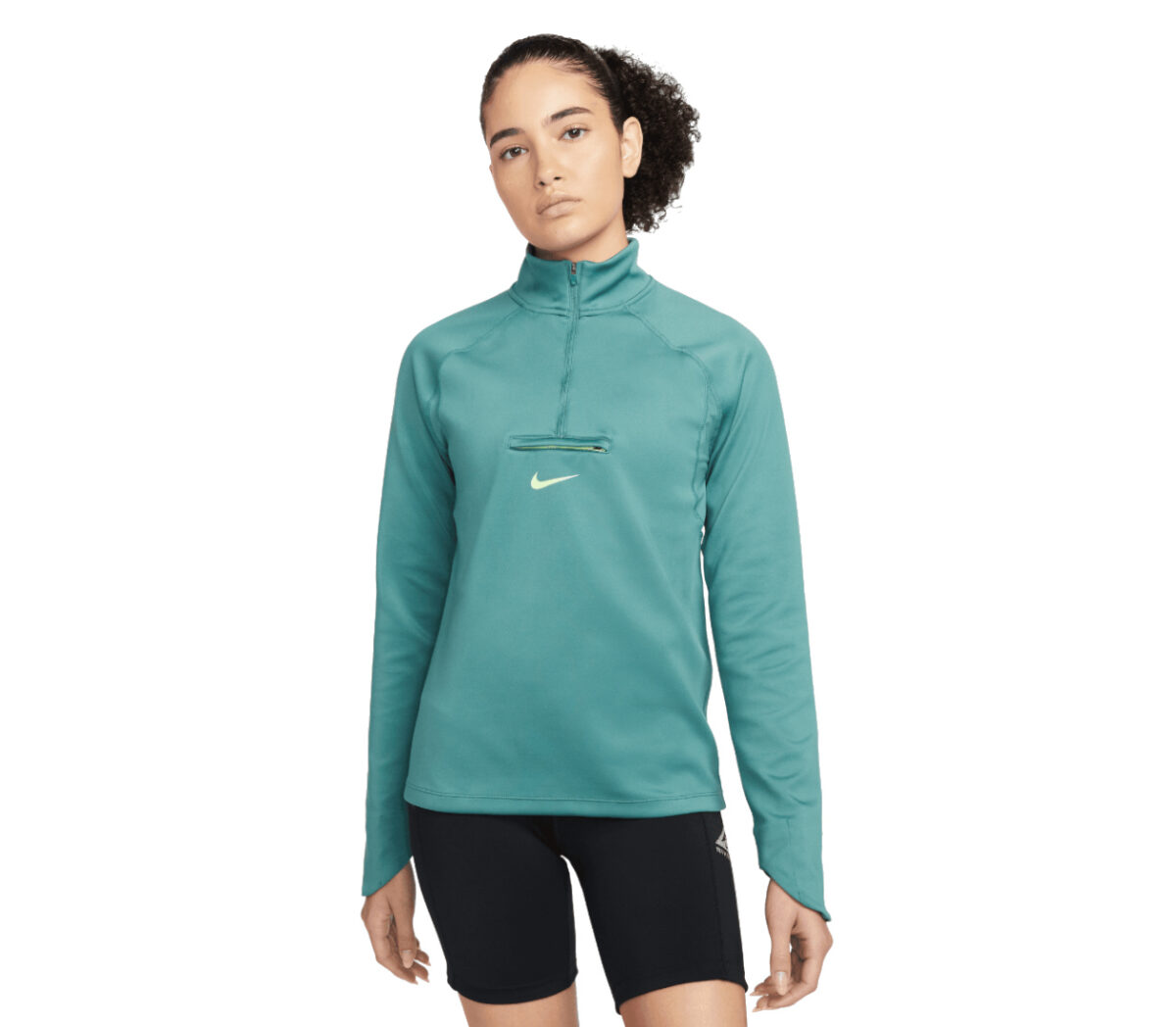 Felpa Nike dri-fit midlayer trail donna celeste