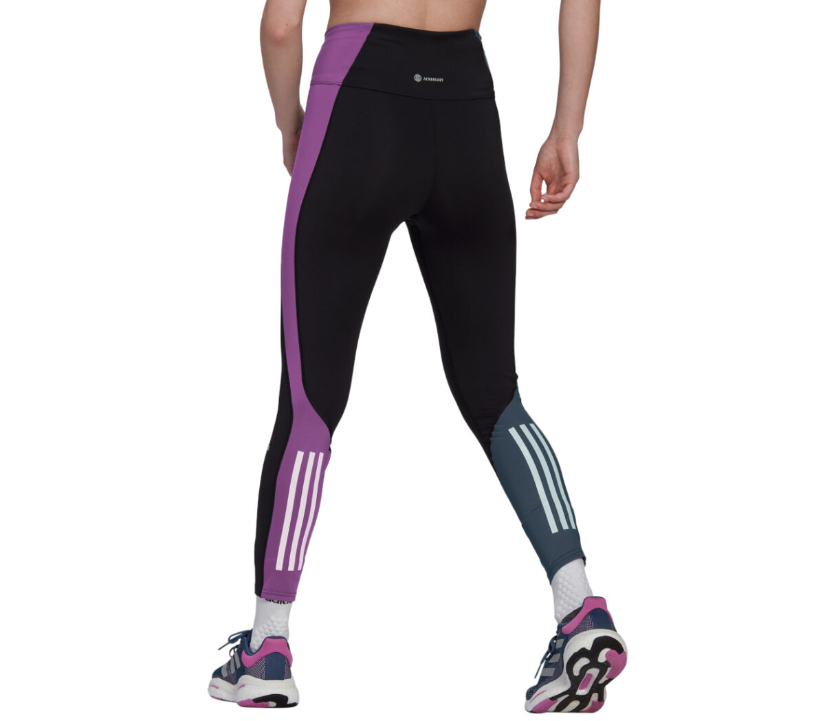 Dietro Leggings adidas OTR color blovk 7/8 tight donna nero viola