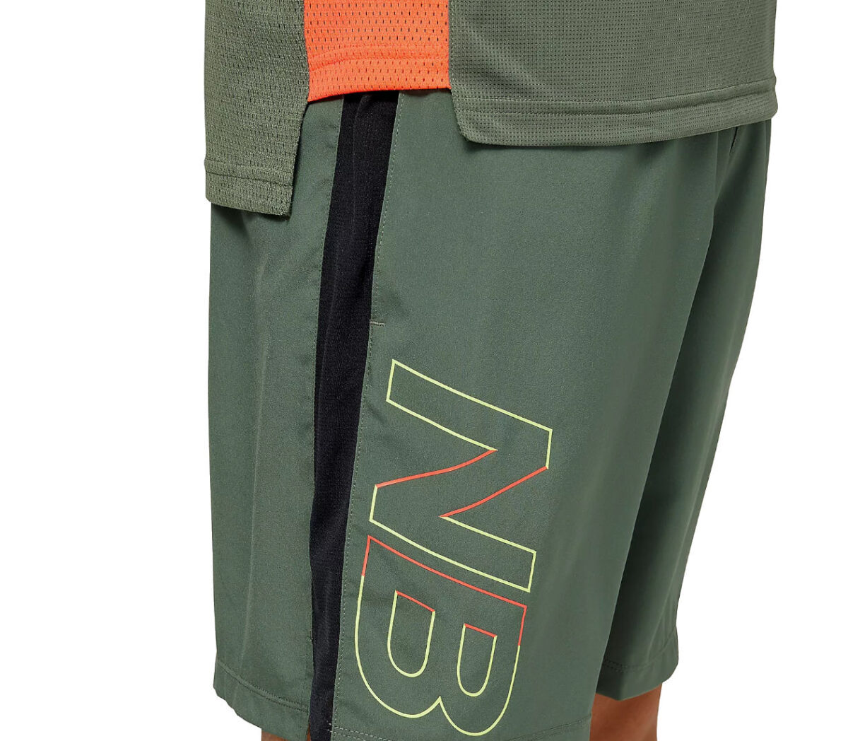 Dettaglio Pantaloncini New Balance Printed Accelerate Pacer 2in1 uomo verdi