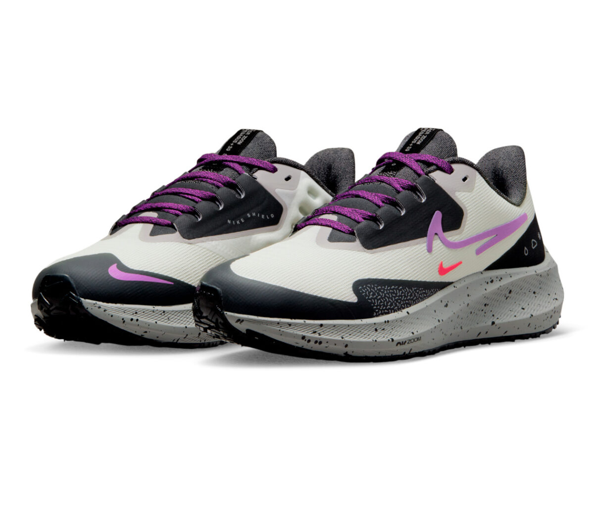 Coppia Scarpa nike air zoom pegasus 39 shield grigia viola