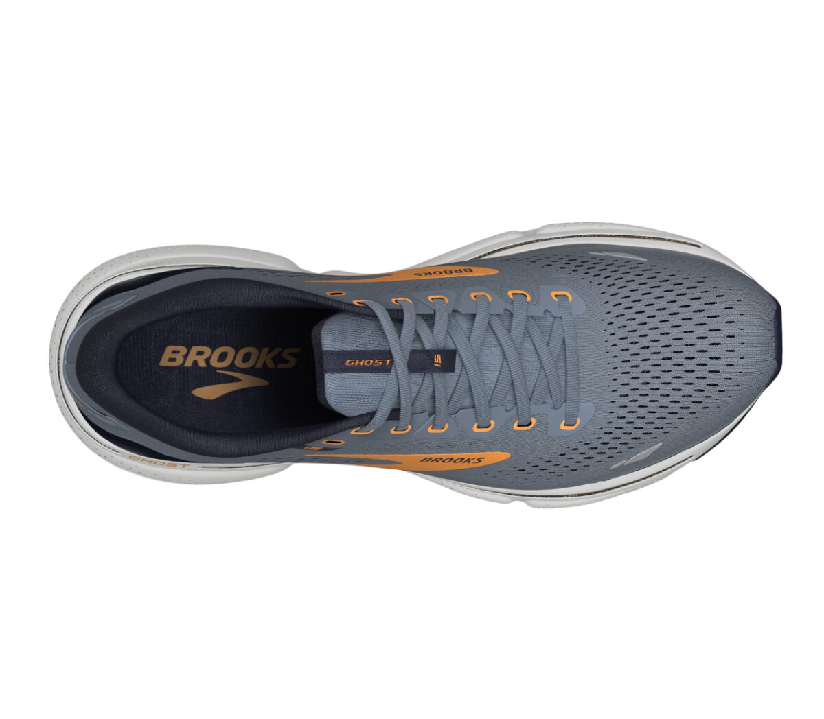 Tomaia Scarpa brooks ghost 15 uomo grigia