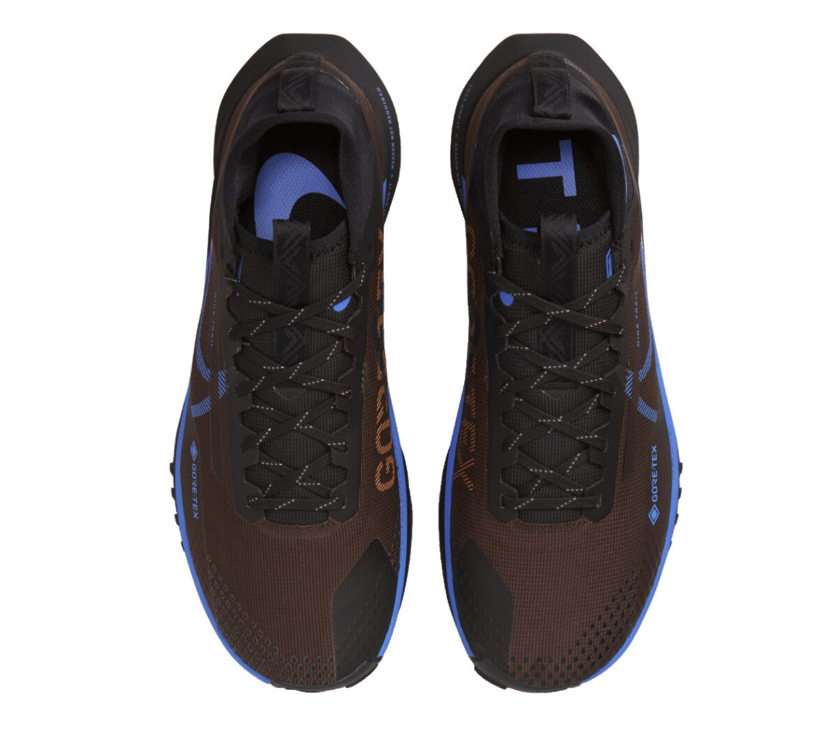 Tomaia Scarpa Nike react pegasus trail 4 GTX uomo marrone blu