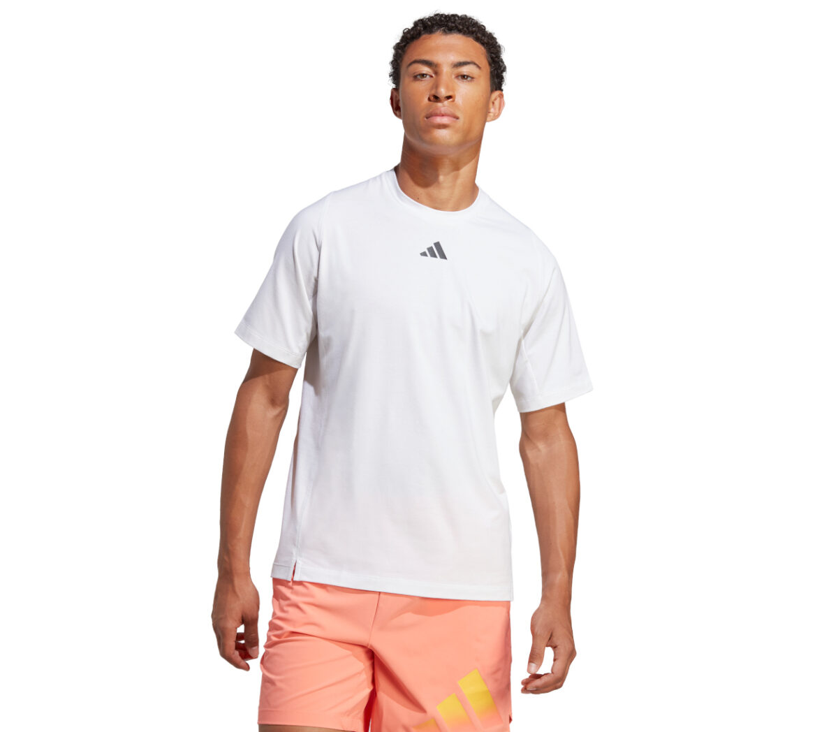 Maglia adidas TI 3 BAR tee uomo bianca