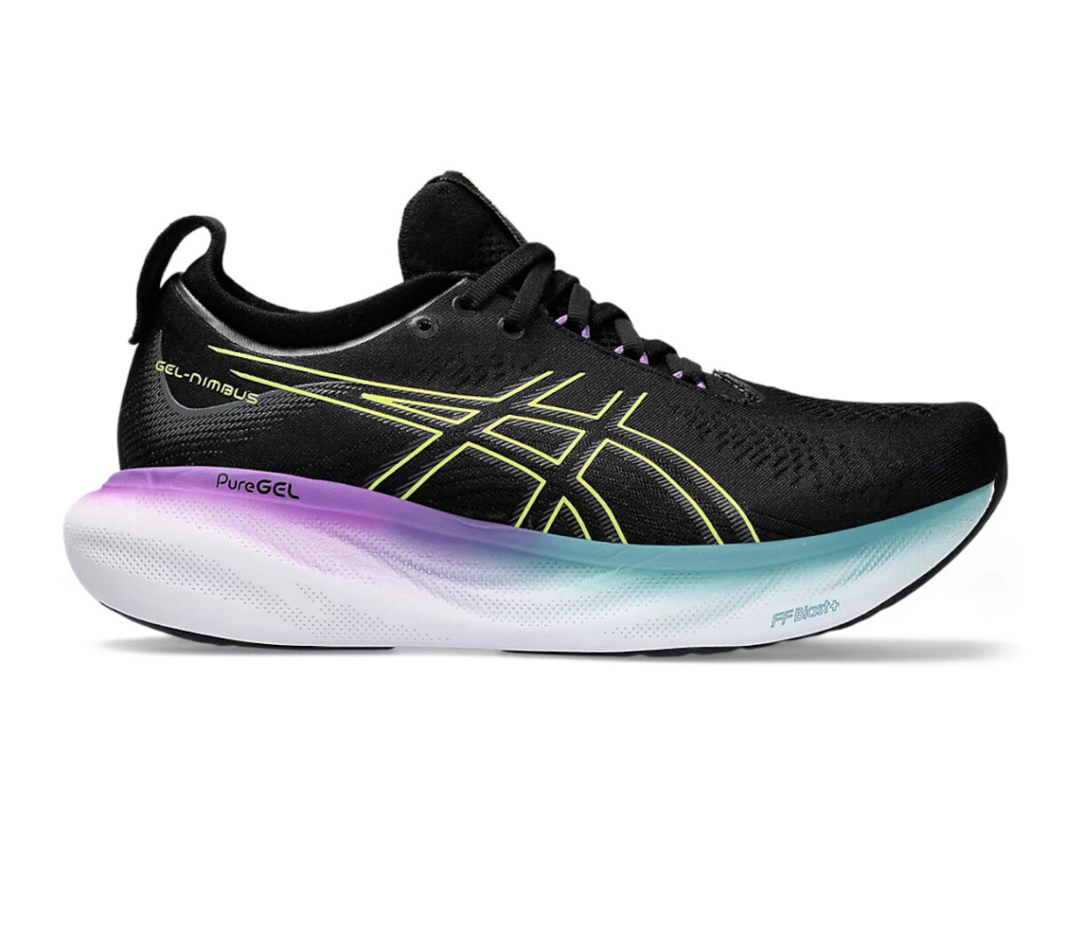 Scarpa Asics gel nimbus 25 donna nera viola