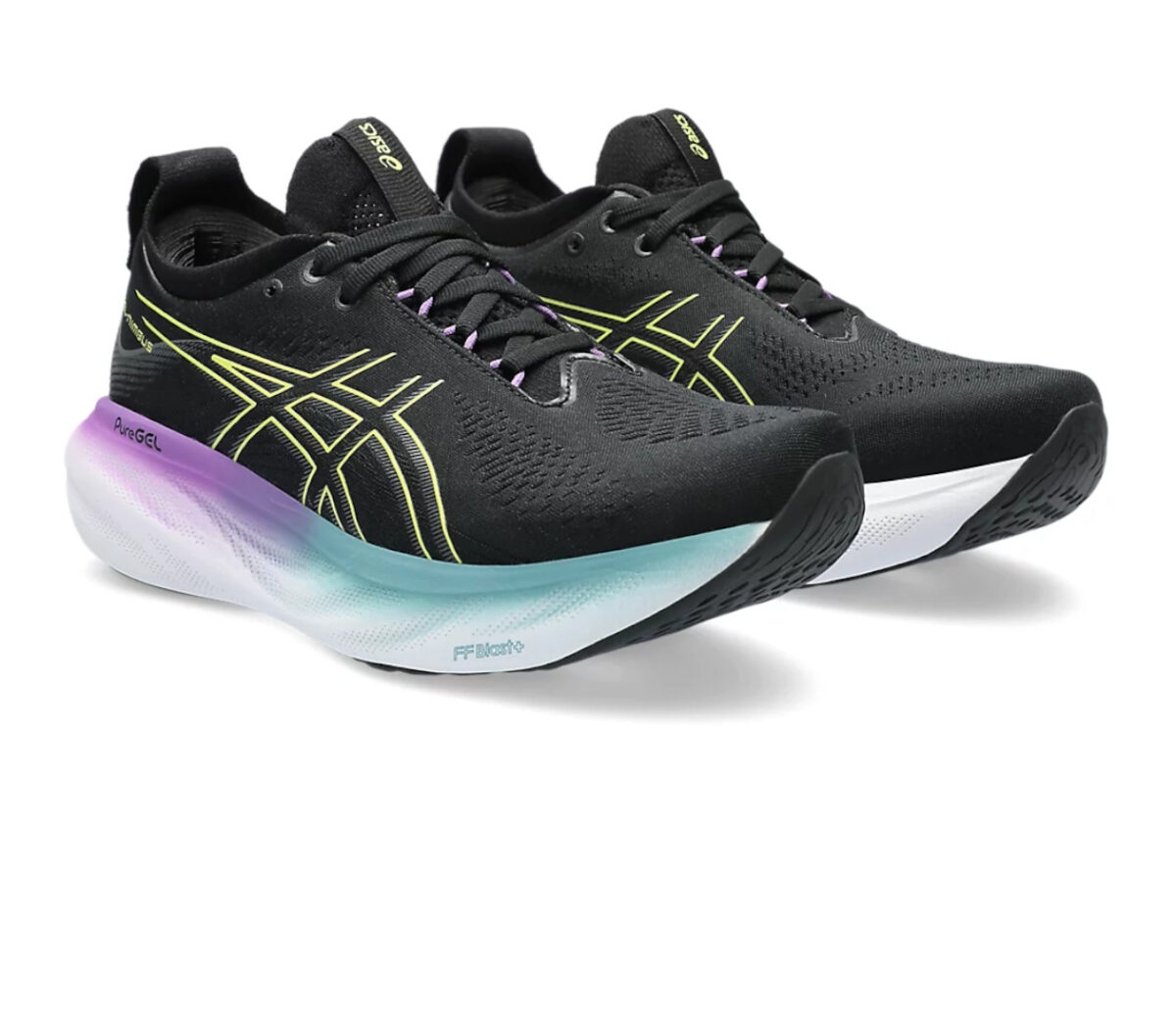 Coppia Scarpa Asics gel nimbus 25 donna nera viola