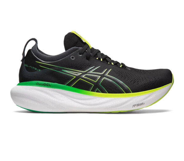 Scarpa Asics gel nimbus 25 uomo nero giallo