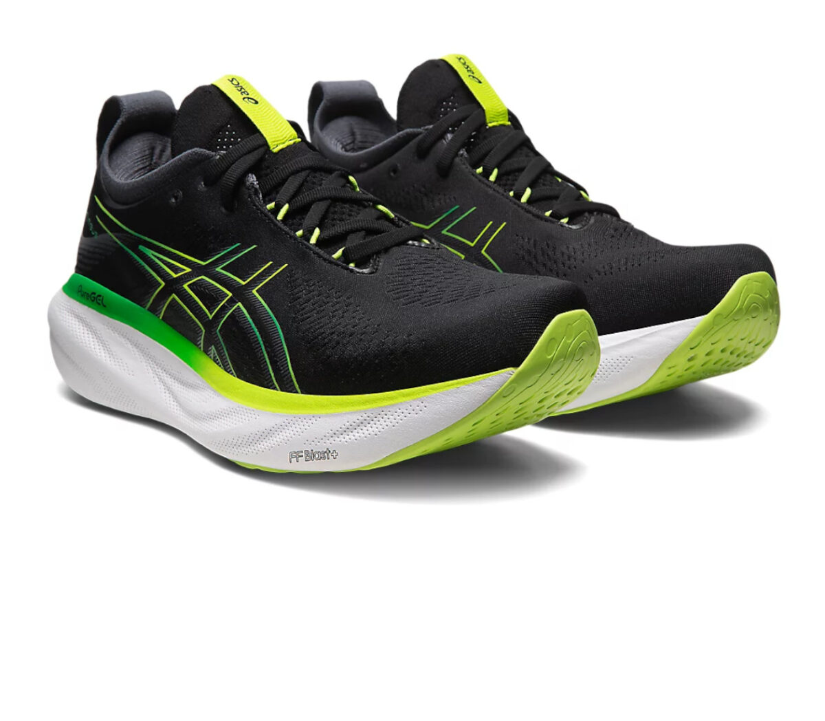 Coppia Scarpa Asics gel nimbus 25 uomo nero giallo