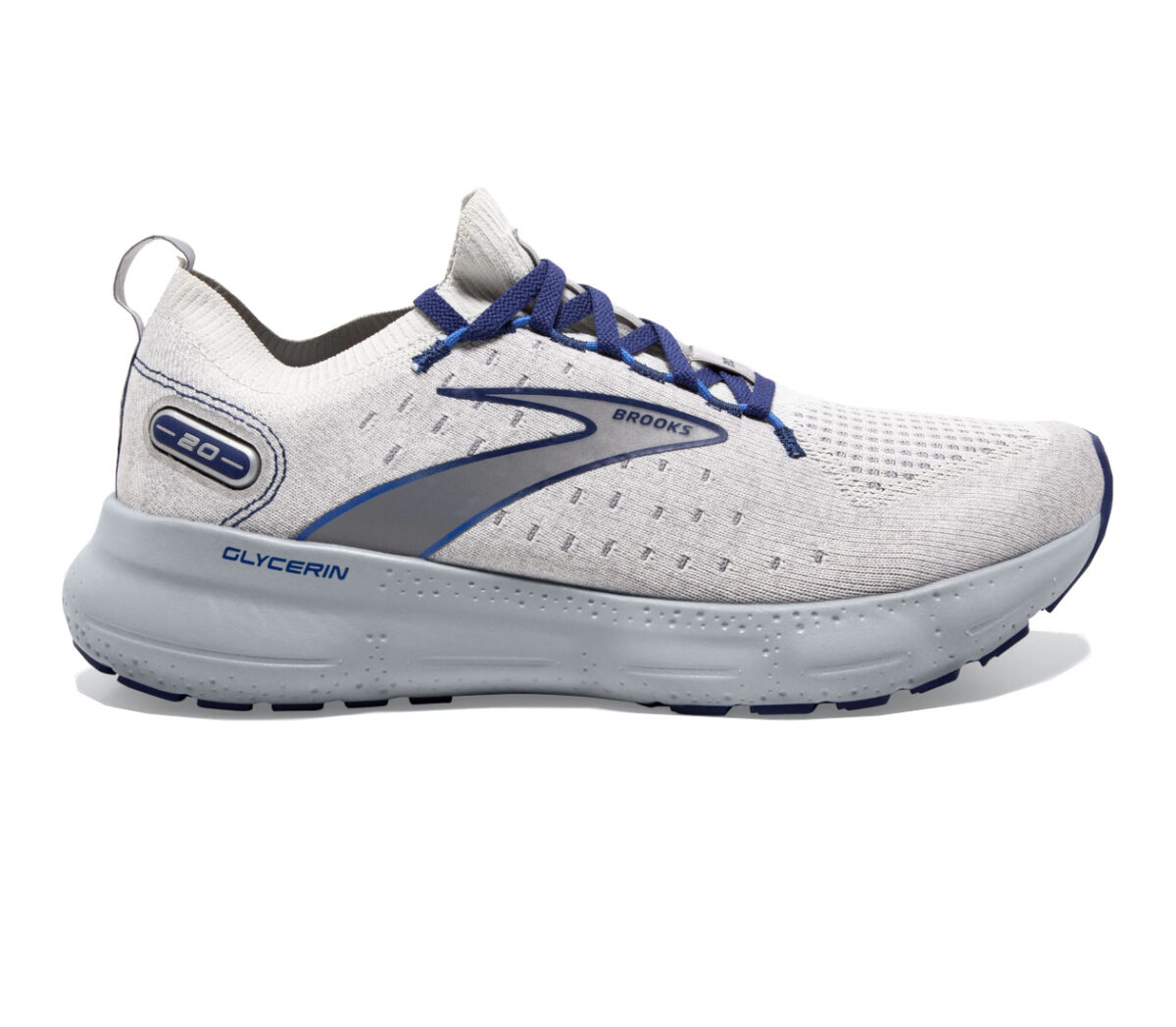 Scarpa brooks glycerin stealthfit 20 uomo bianca grigia