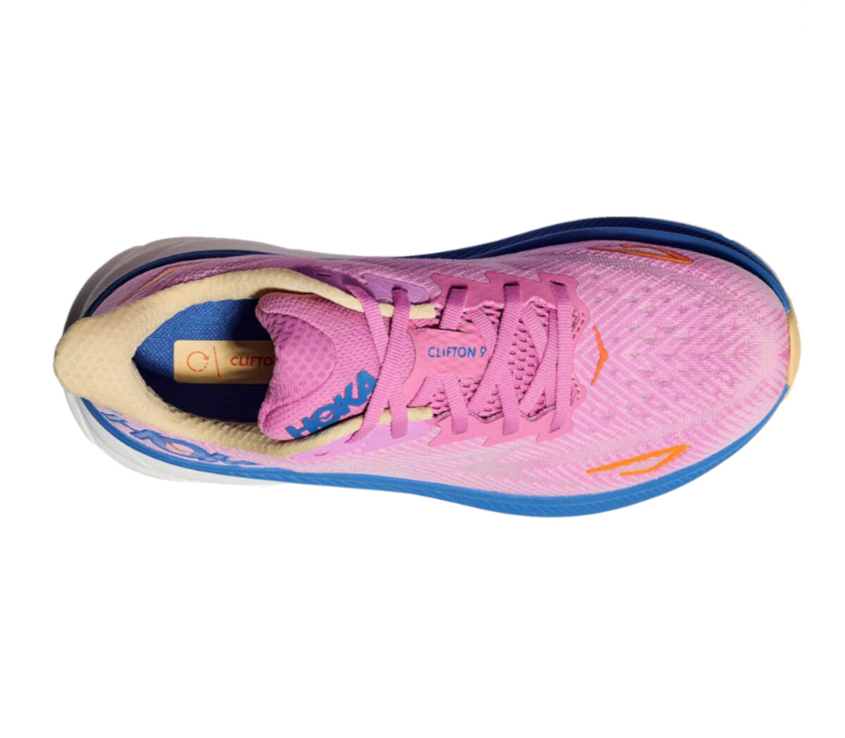 Tomaia Scarpa Hoka clifton 9 donna blu rosa