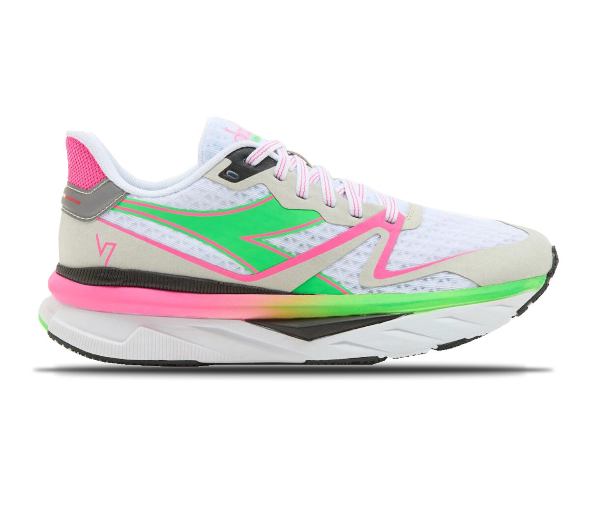 Scarpa diadora atomo v7000 donna bianca verde rosa