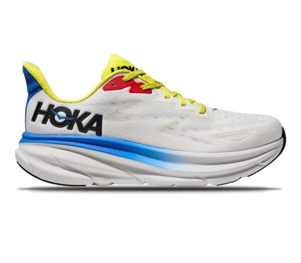 Scarpa Hoka Clifton 9 uomo bianca blu