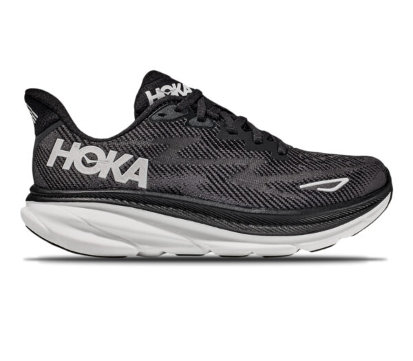 Scarpa Hoka Clifton 9 uomo bianca nera