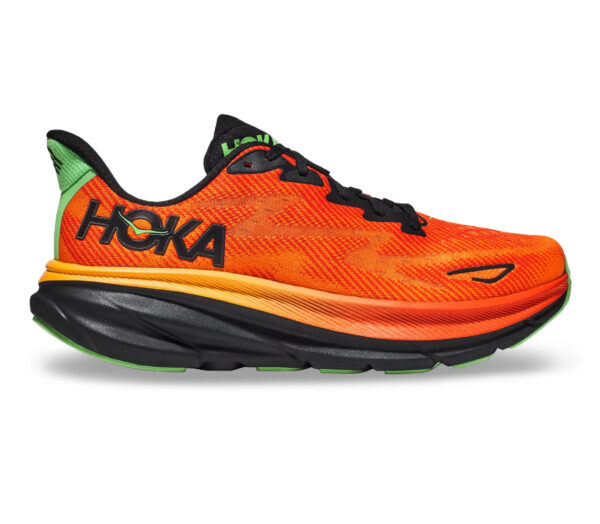 Scarpa Hoka Clifton 9 uomo arancione nera