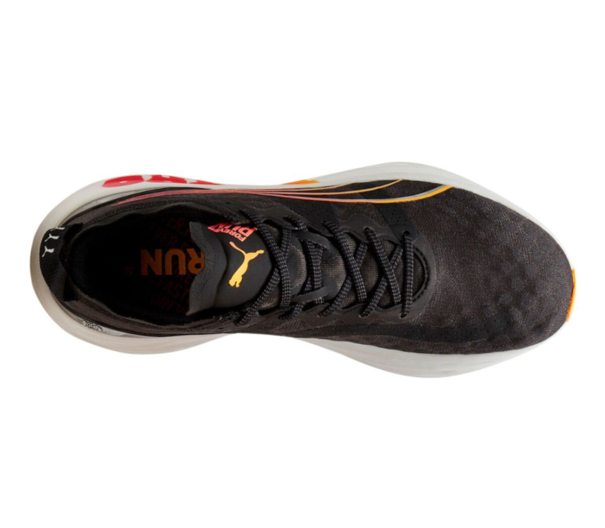 Tomaia Scarpa Puma Foreverrun Nitro uomo nera arancione