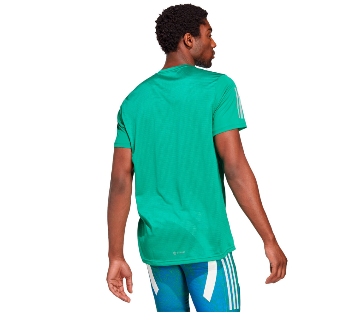 Dietro Maglia adidas own the run tee uomo verde