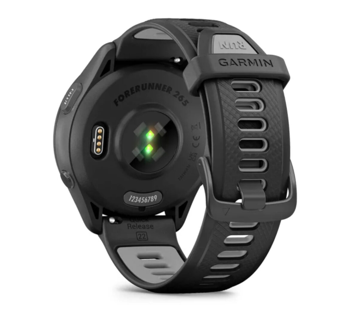 Dietro Orologio Garmin forerunner 265 nero