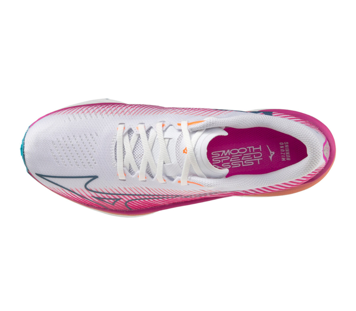 Tomaia Scarpa mizuno wave rebellion pro donna bianca rosa