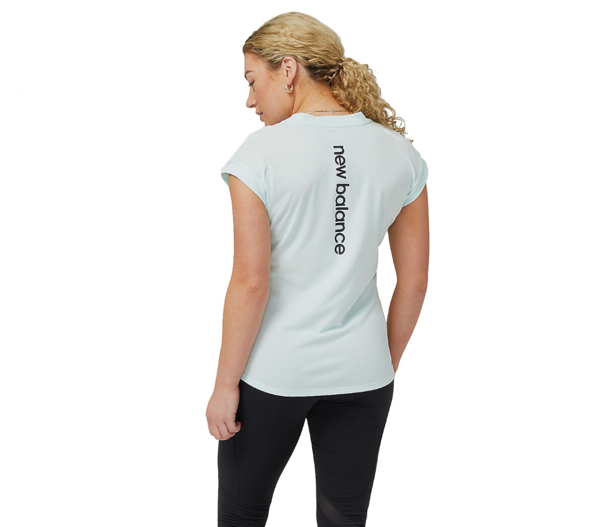 Dietro Maglia New Balance impact run AT 5 short sleeve top donna bianca