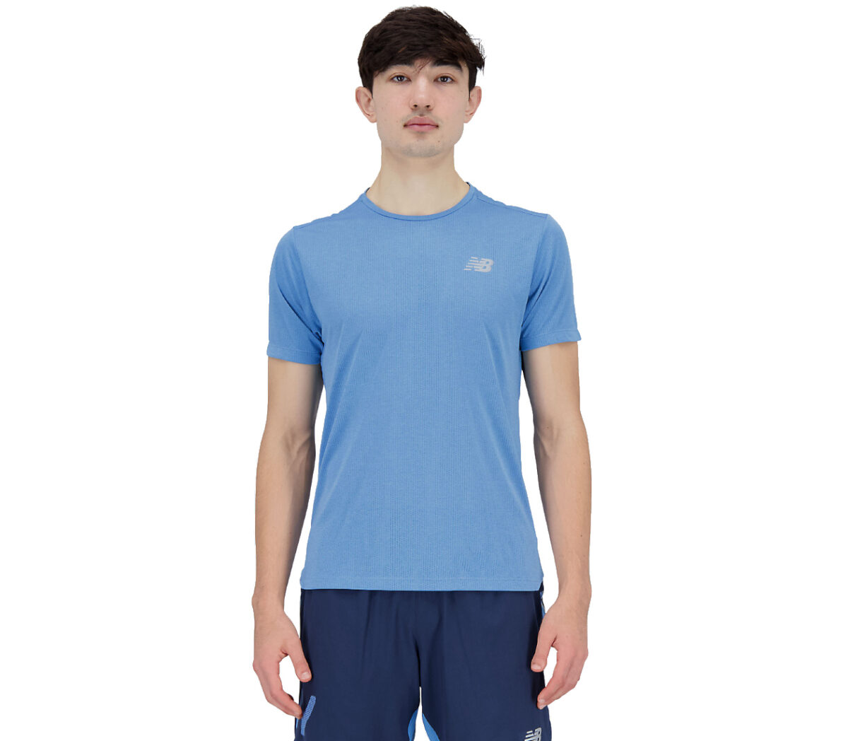 Maglia New Balance impact run short sleeve uomo blu