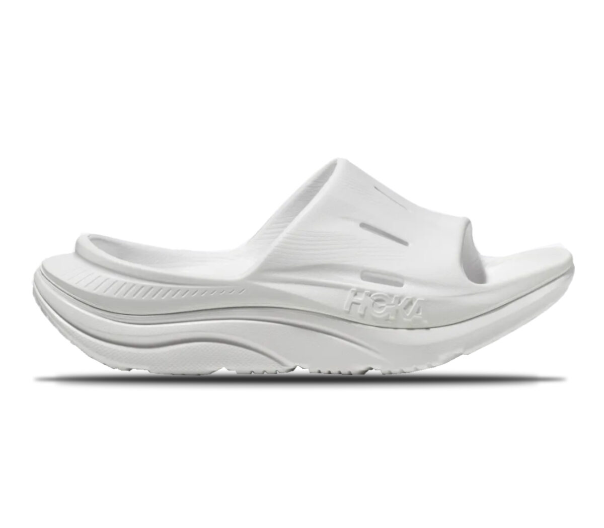 Scarpa Hoka Ora Recovery slide 3 unisex bianca