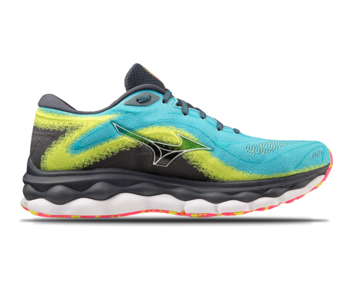 Scarpa Mizuno wave sky 7 uomo gialla celeste