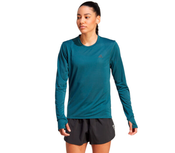 Maglia adidas RI 3B LS Tee donna turchese