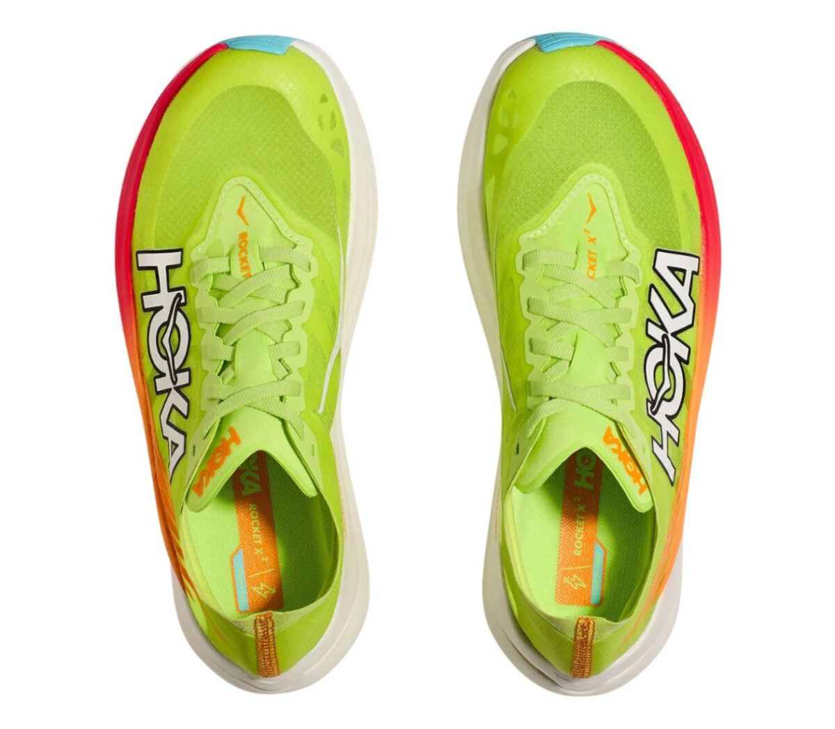 Tomaia Scarpa Hoka Rocket X 2 Unisex gialla arancione