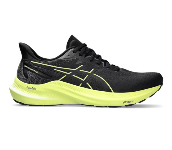 Scarpa Asics gel GT-2000 12 uomo nera gialla