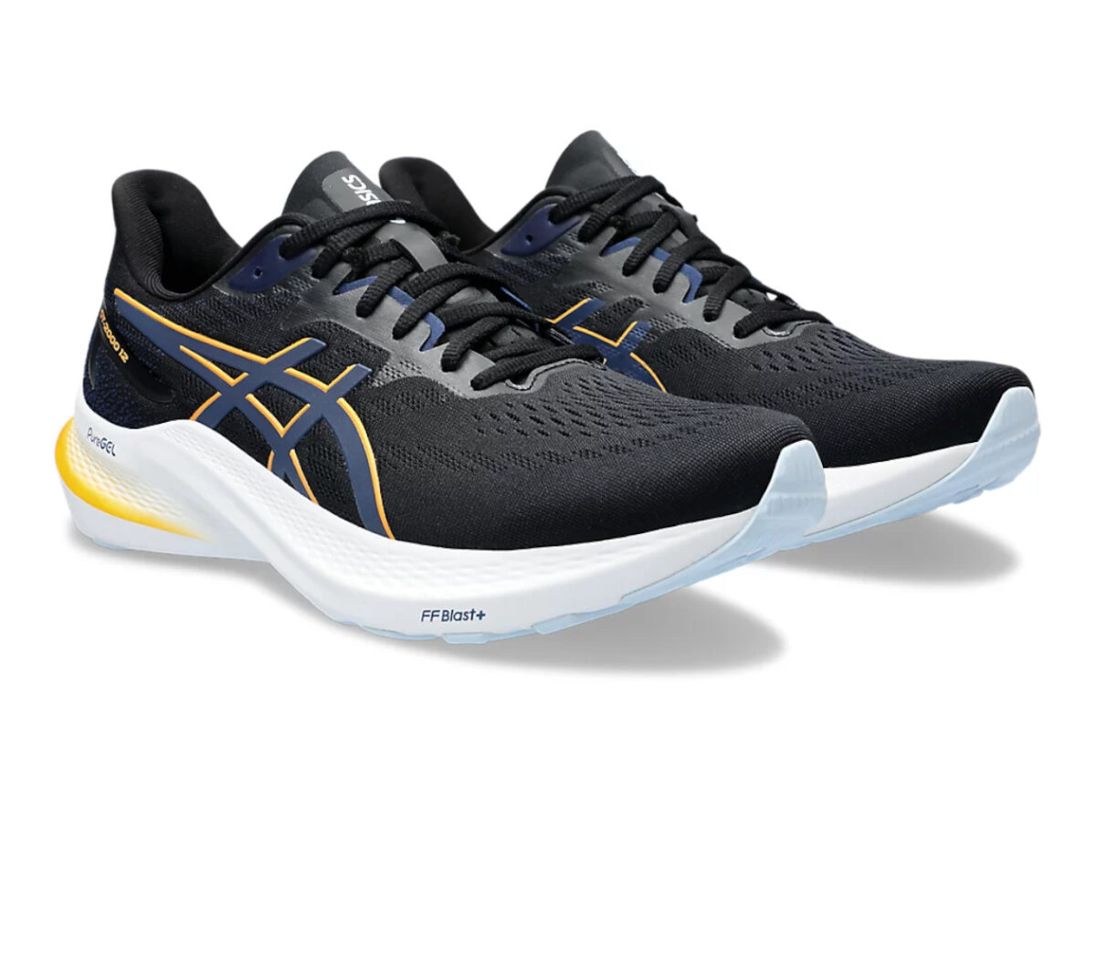 Coppia Scarpa Asics Gel GT-2000 12 uomo nera gialla