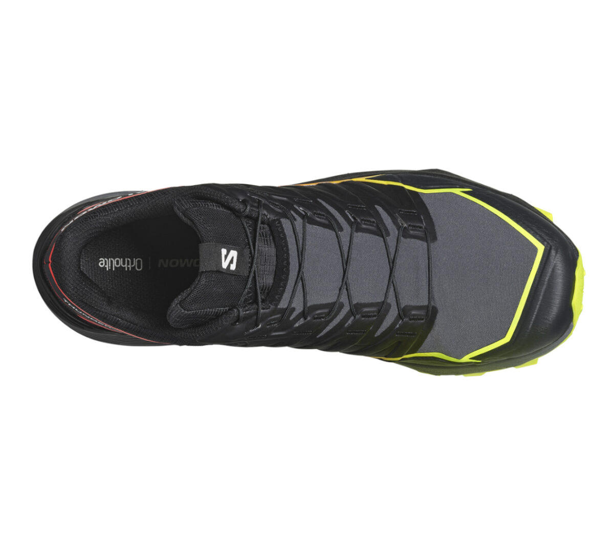 Tomaia Scarpa Salomon thundercross uomo nera arancione