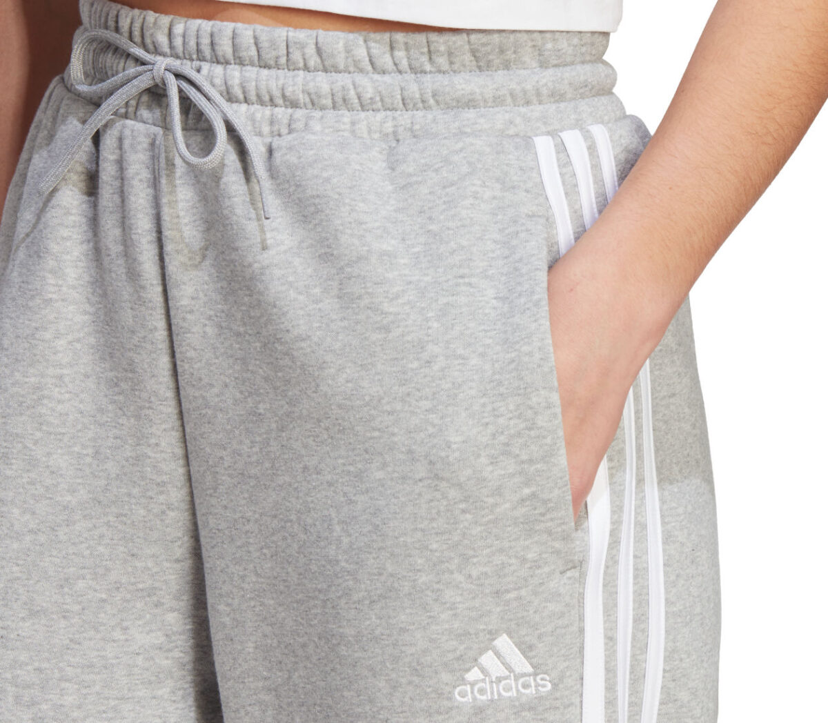 Dettaglio Pantaloni Adidas 3S LS CH PT donna grigi