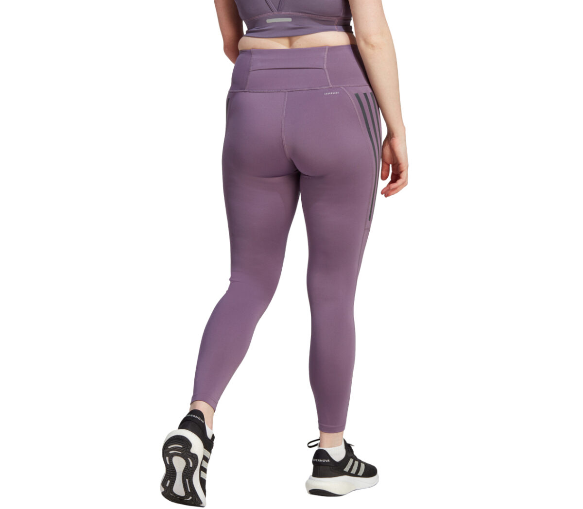 Dietro Leggings Adidas daily run 3S 7/8 donna viola