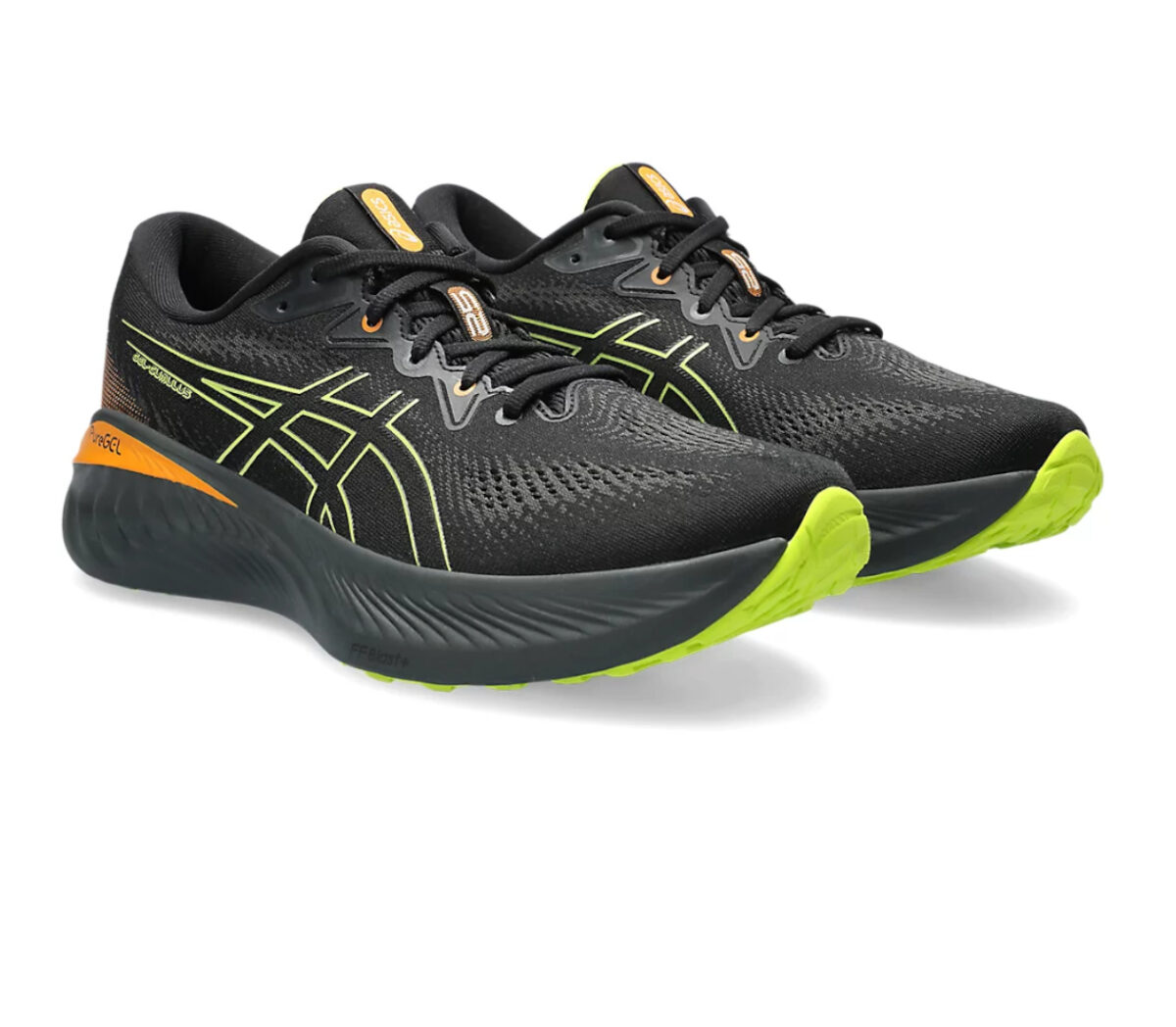 Coppia Scarpa asics gel cumulus 25 GTX uomo nera arancione