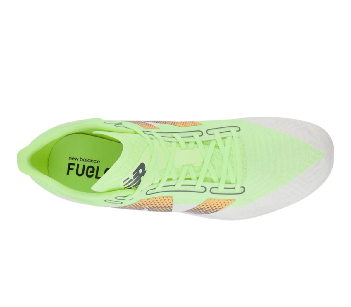 Tomaia Scarpa New Balance FuelCell MD 500 v9 uomo Bleached Lime Glo Graphite White