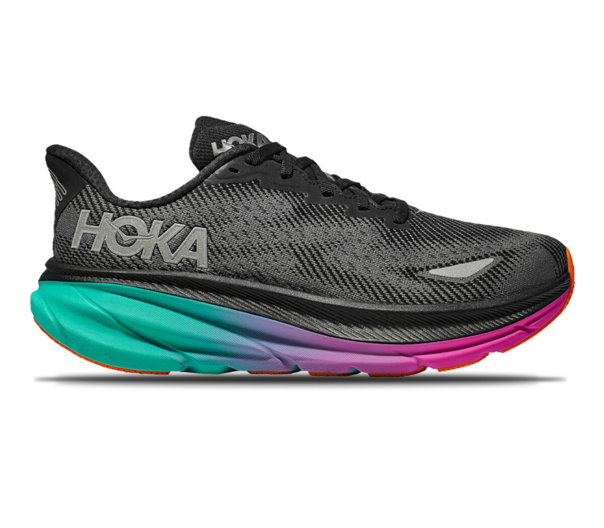 Scarpa Hoka Clifton 9 GTX donna black electric aqua