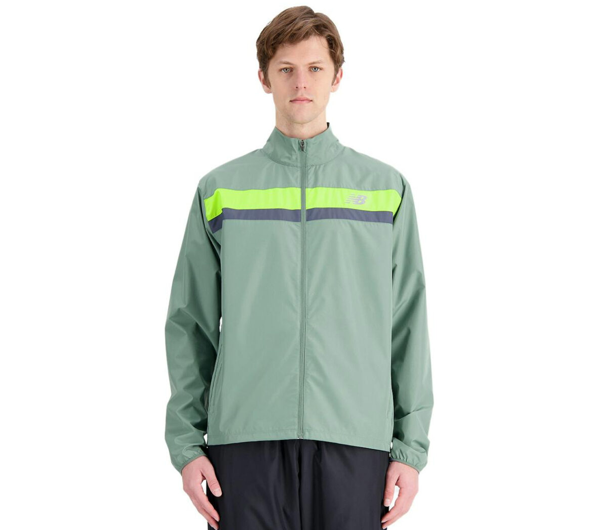 Giacca New Balance Accelerate Jacket uomo verde