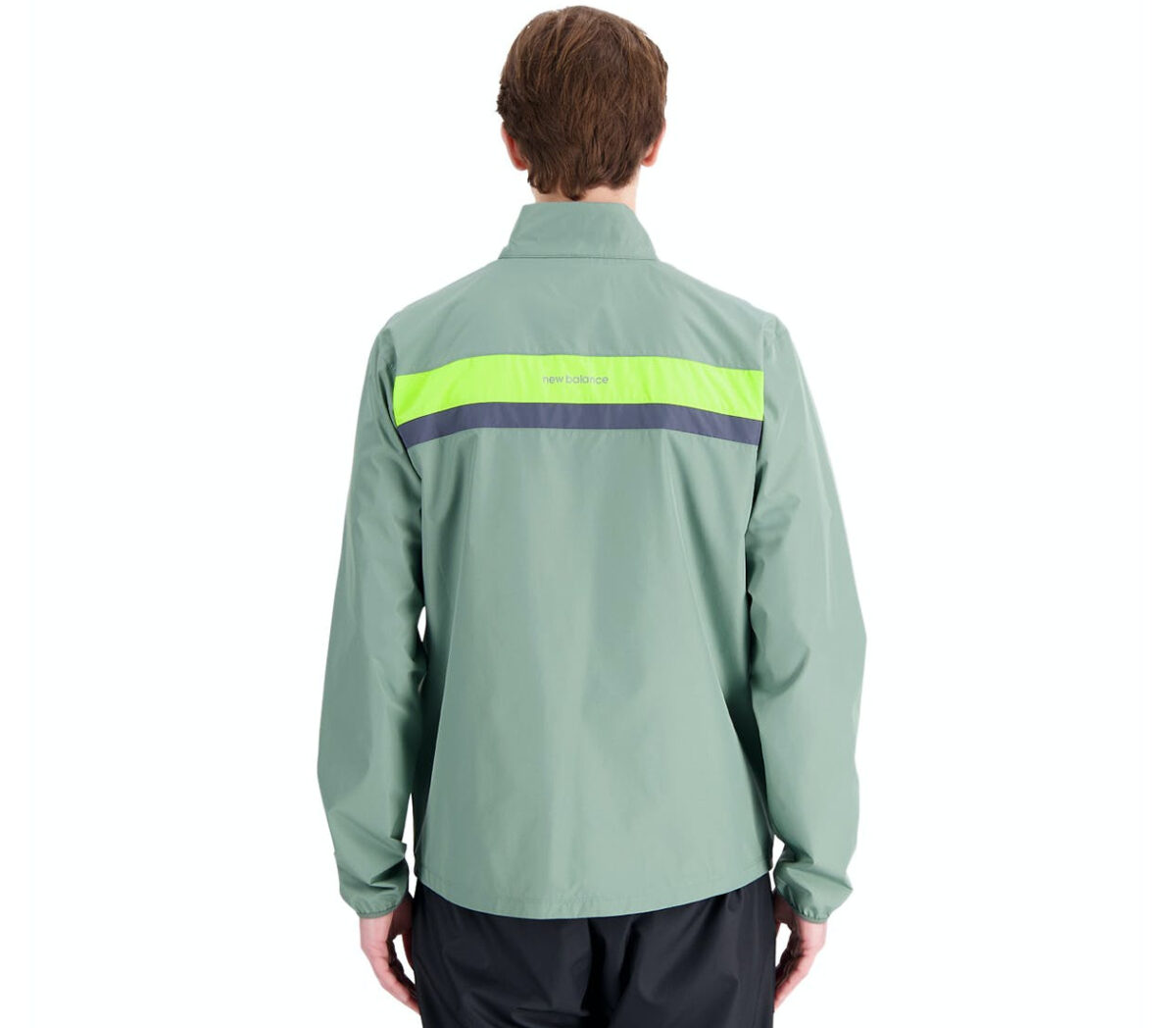 Dietro Giacca New Balance Accelerate Jacket uomo verde